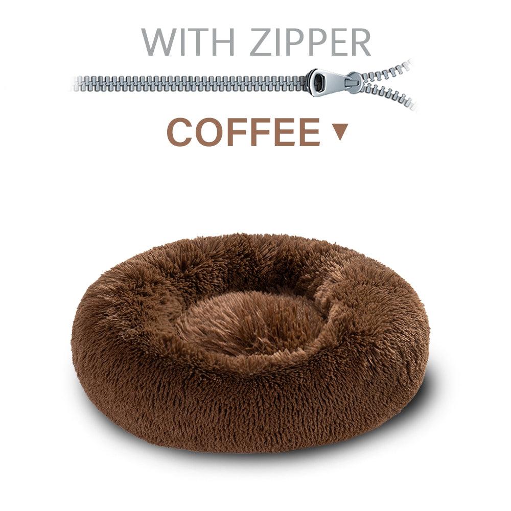 The Snugglepaws Plush Donut Pet Bed: Luxuriously Cozy Haven For Dogs And Cats