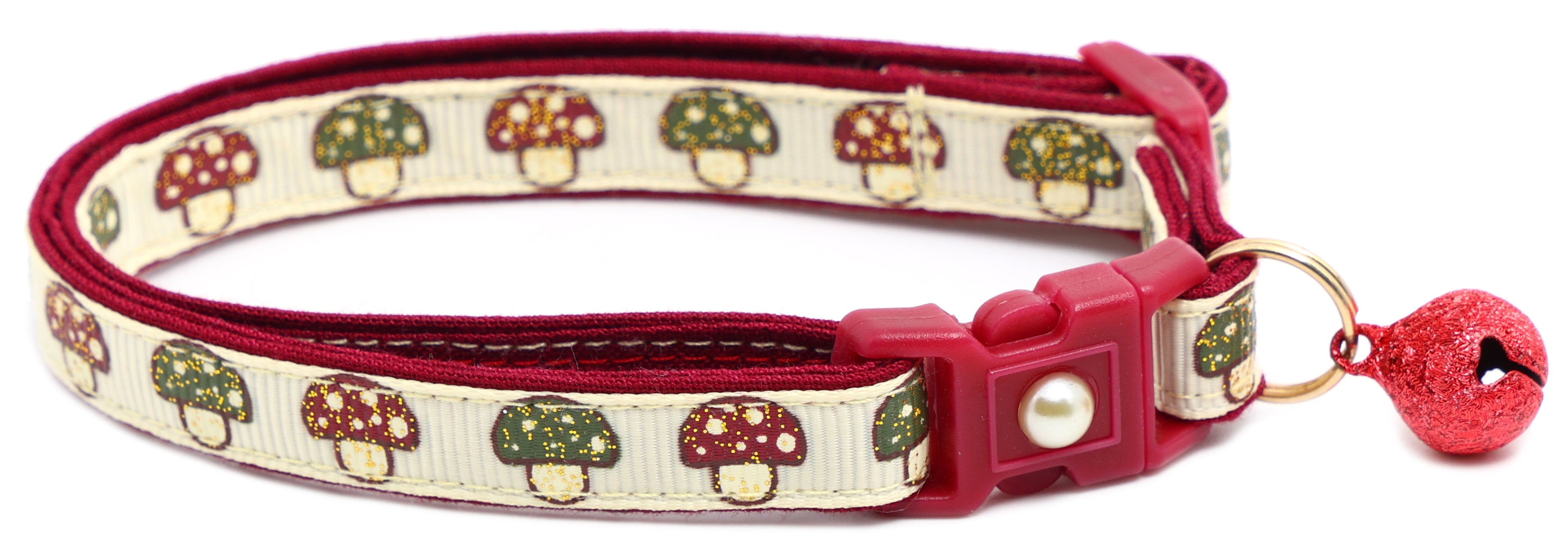 Woodland Mushrooms Breakaway Cat Collar
