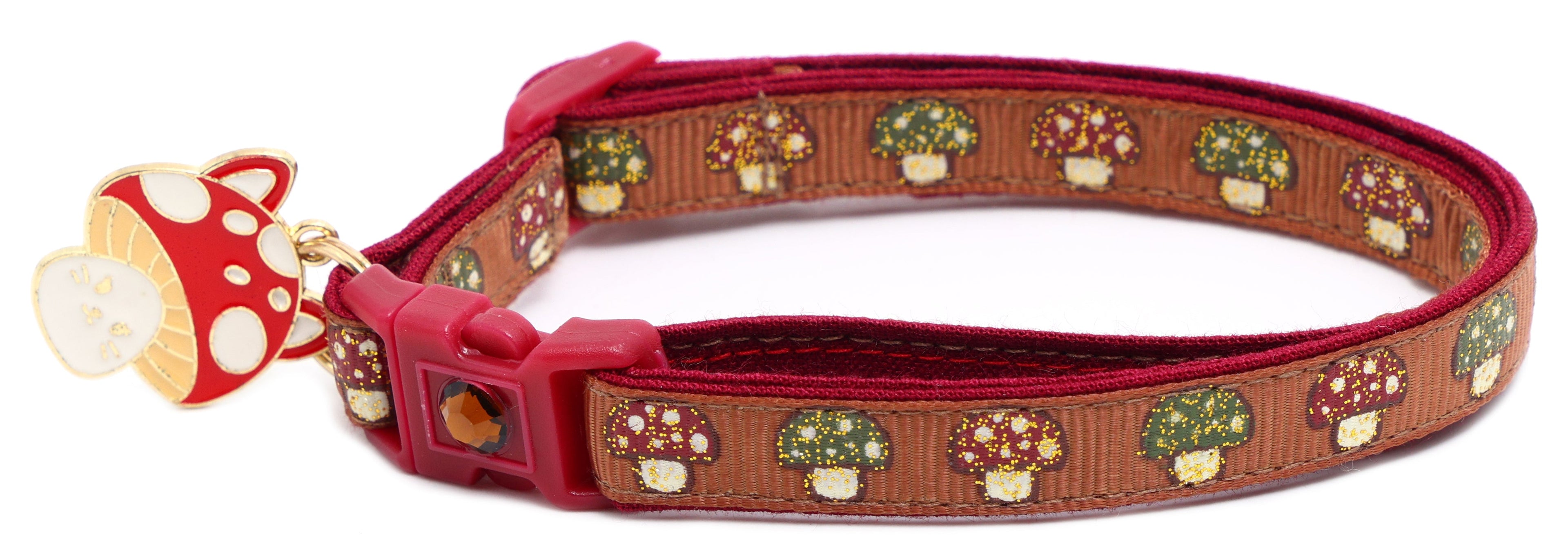 Woodland Mushrooms Breakaway Cat Collar