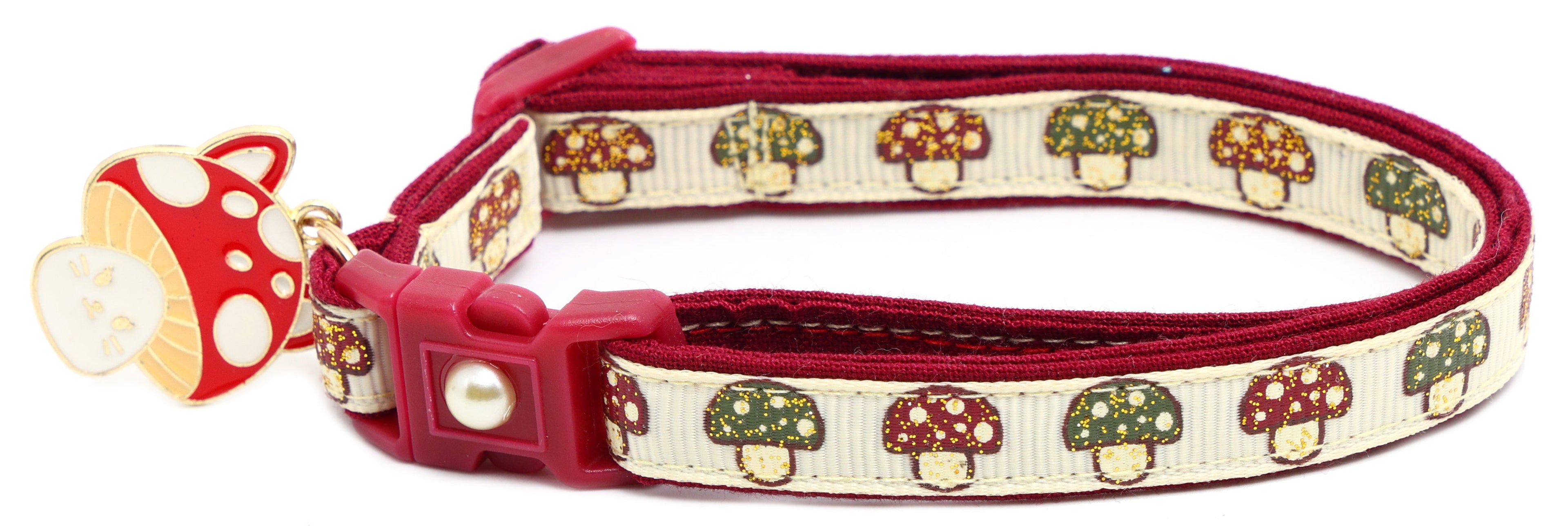 Woodland Mushrooms Breakaway Cat Collar