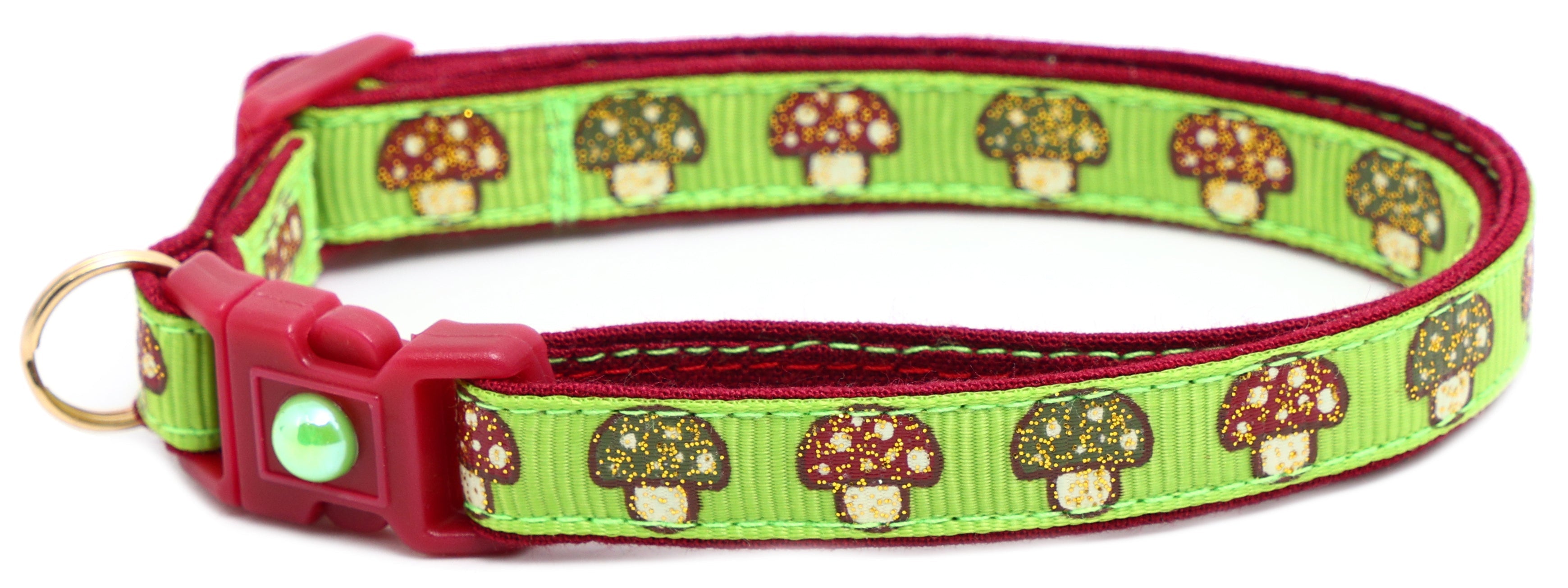 Woodland Mushrooms Breakaway Cat Collar