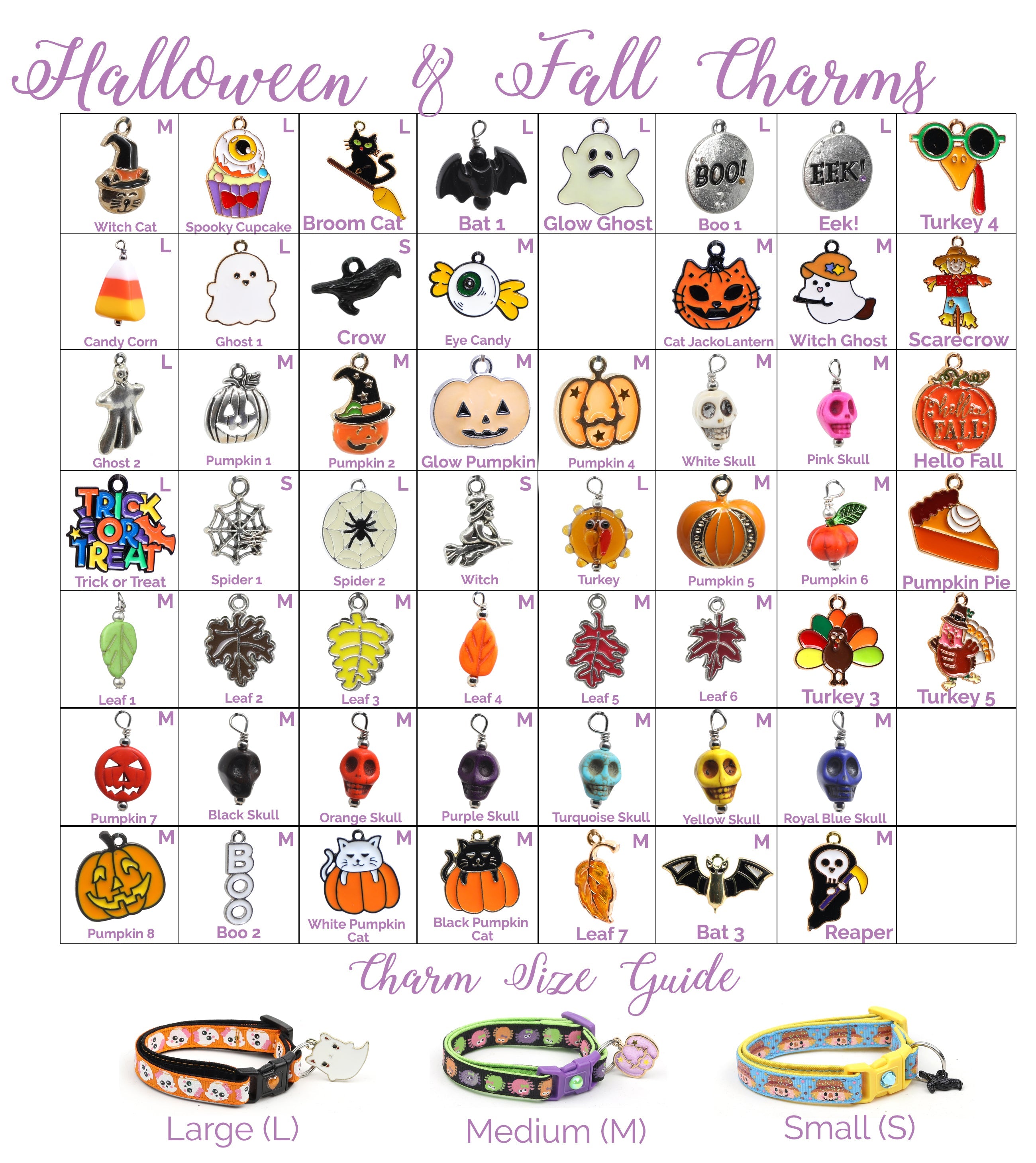 Halloween and Thanksgiving Charms