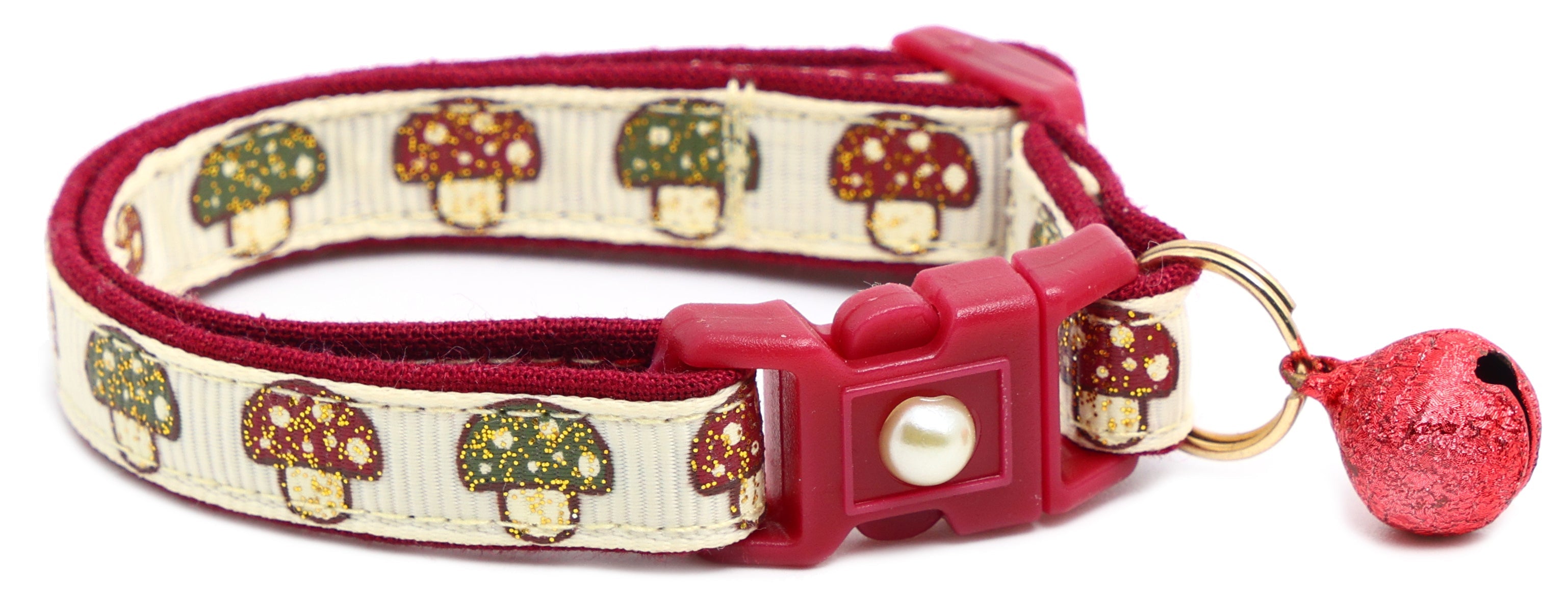 Woodland Mushrooms Breakaway Cat Collar