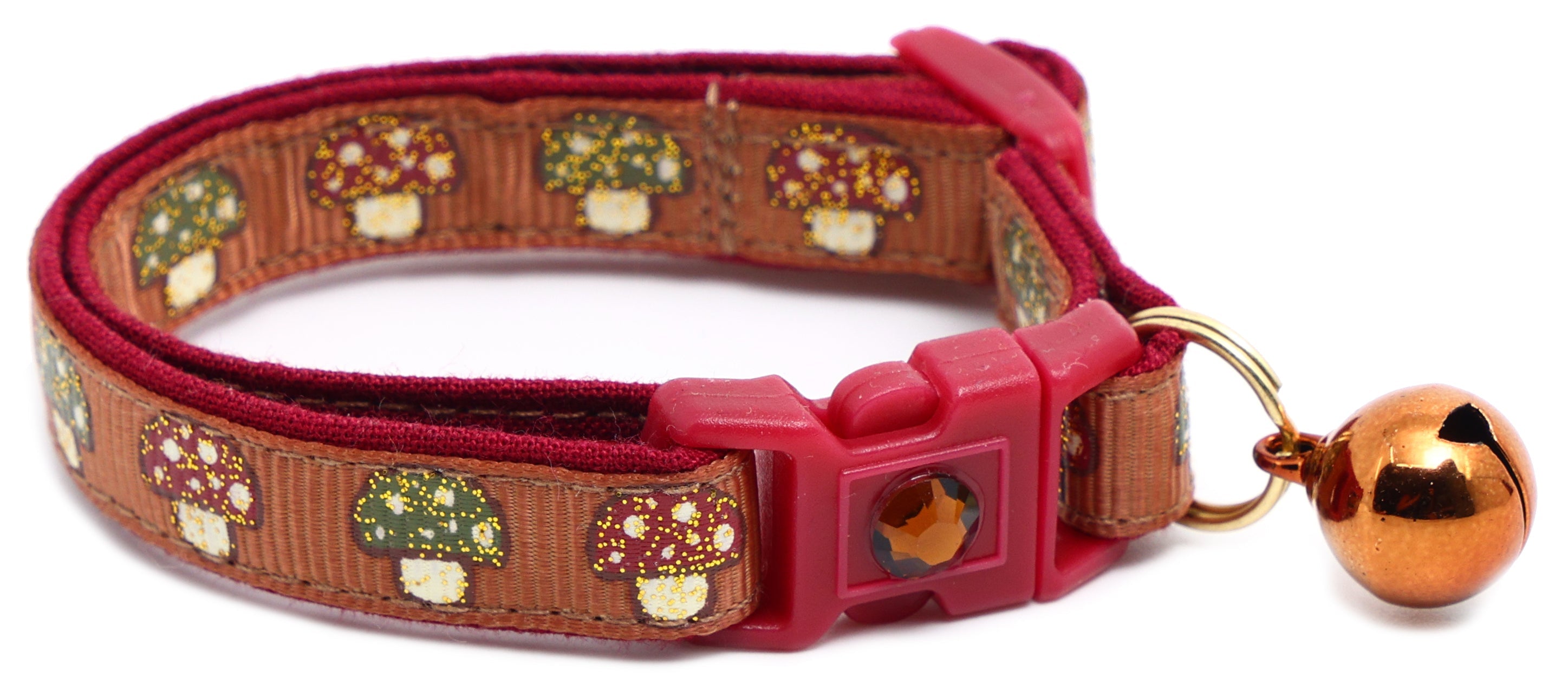 Woodland Mushrooms Breakaway Cat Collar