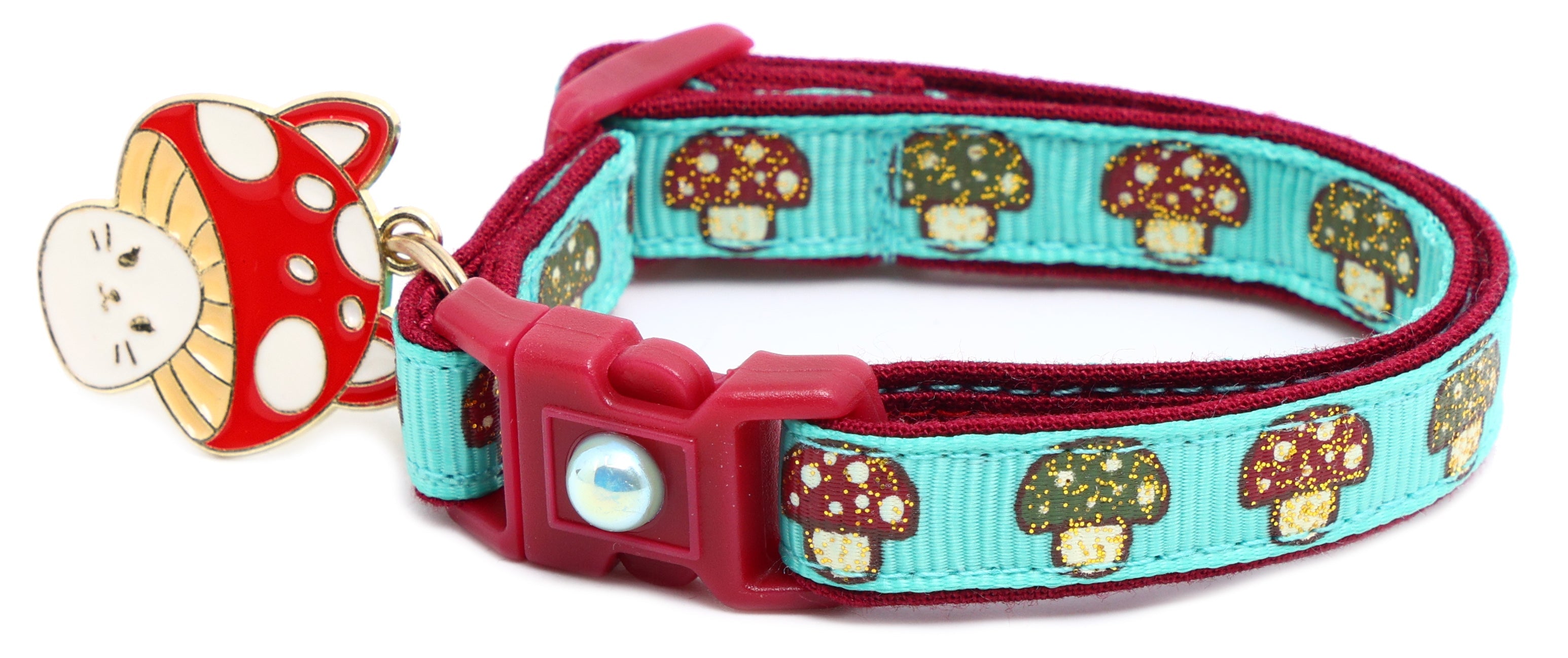 Woodland Mushrooms Breakaway Cat Collar