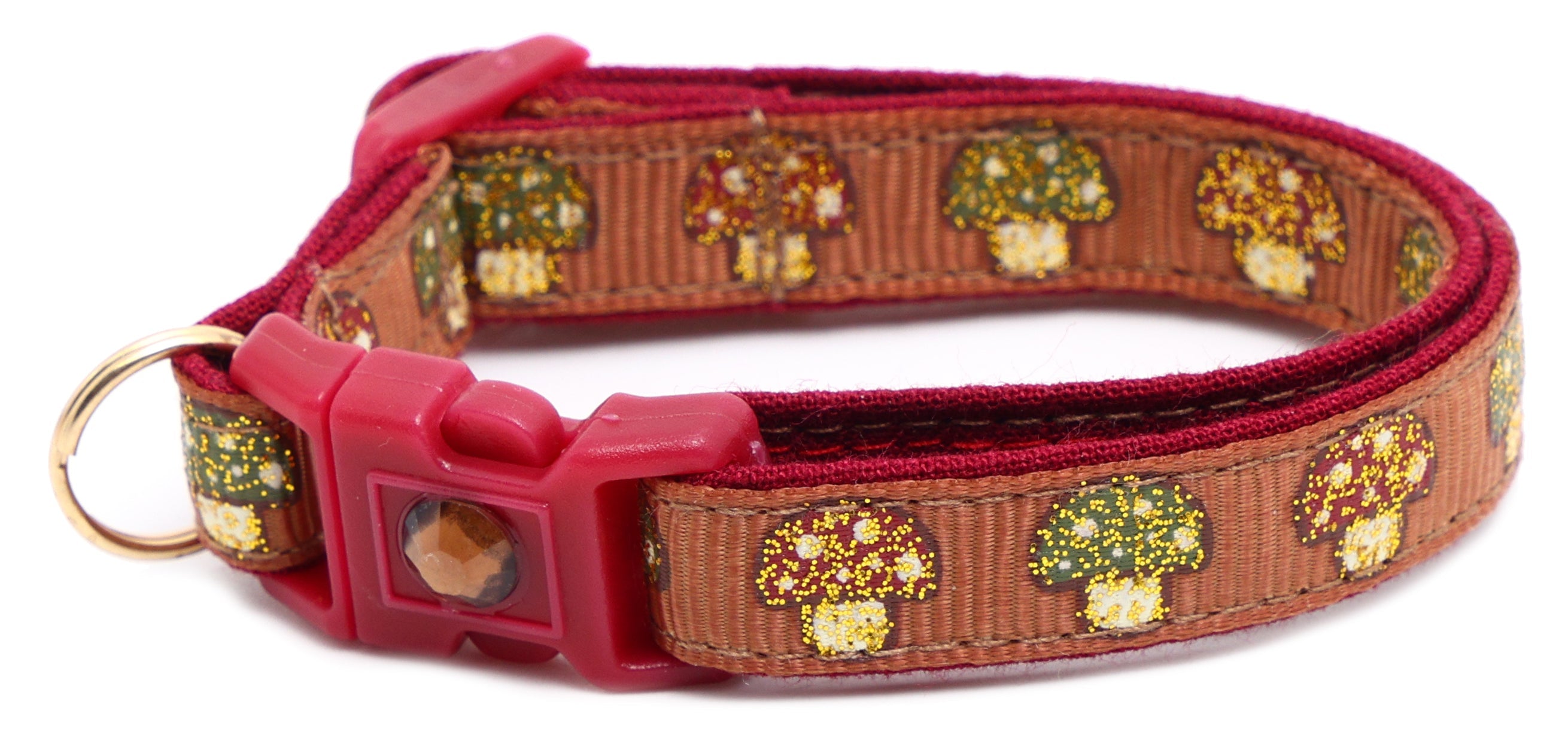 Woodland Mushrooms Breakaway Cat Collar