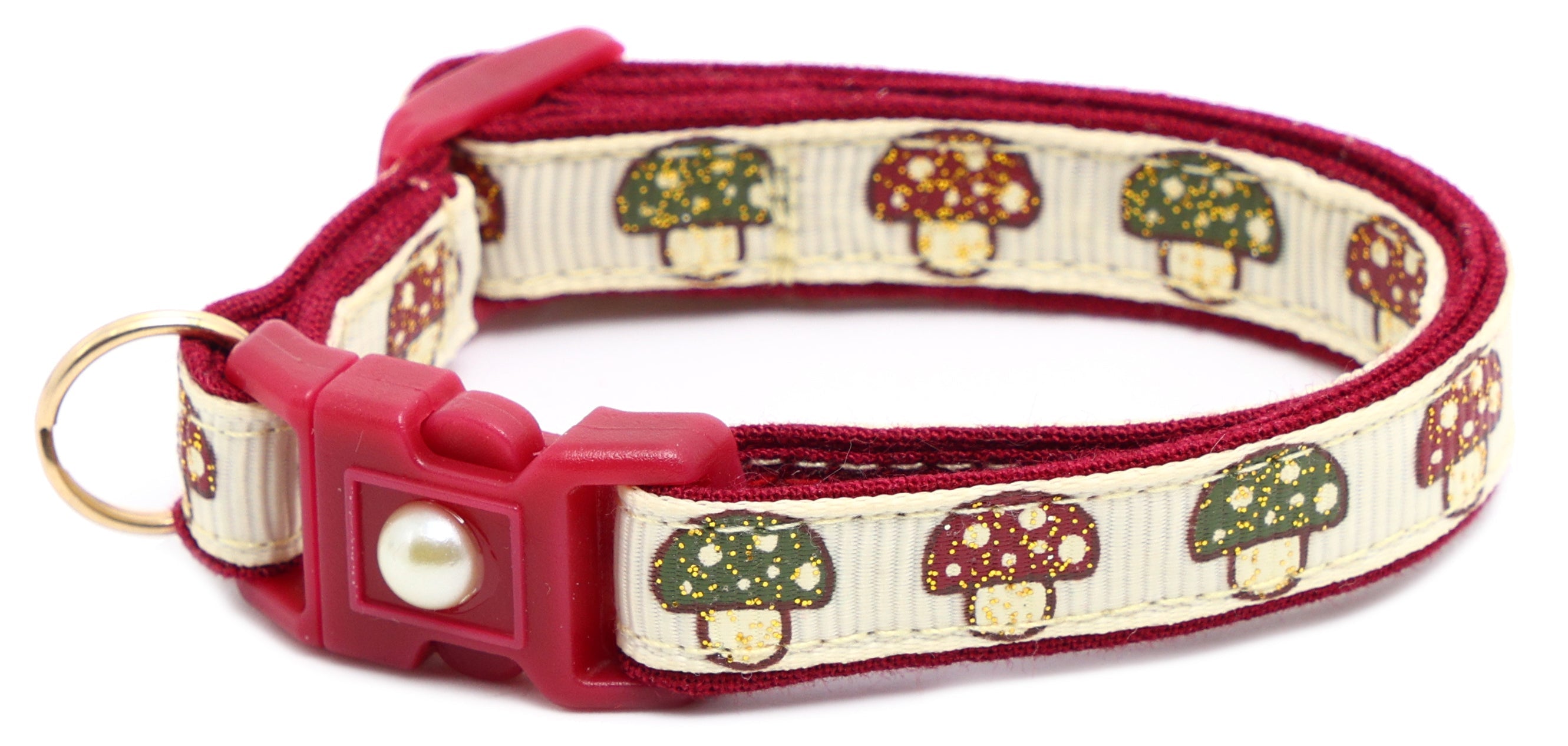 Woodland Mushrooms Breakaway Cat Collar