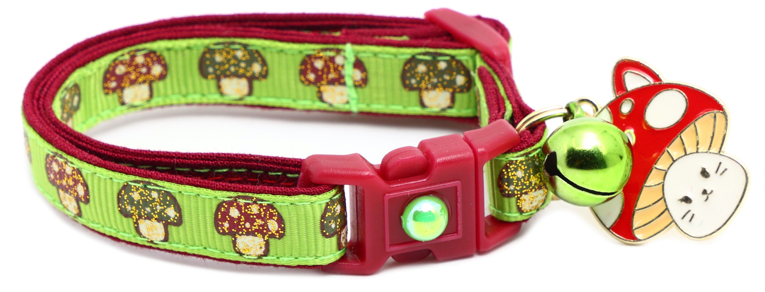 Woodland Mushrooms Breakaway Cat Collar