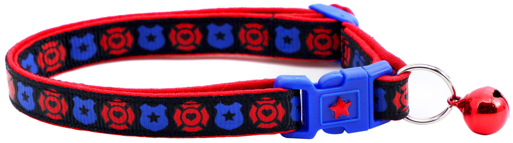 Fire and Police Badges Cat Collar