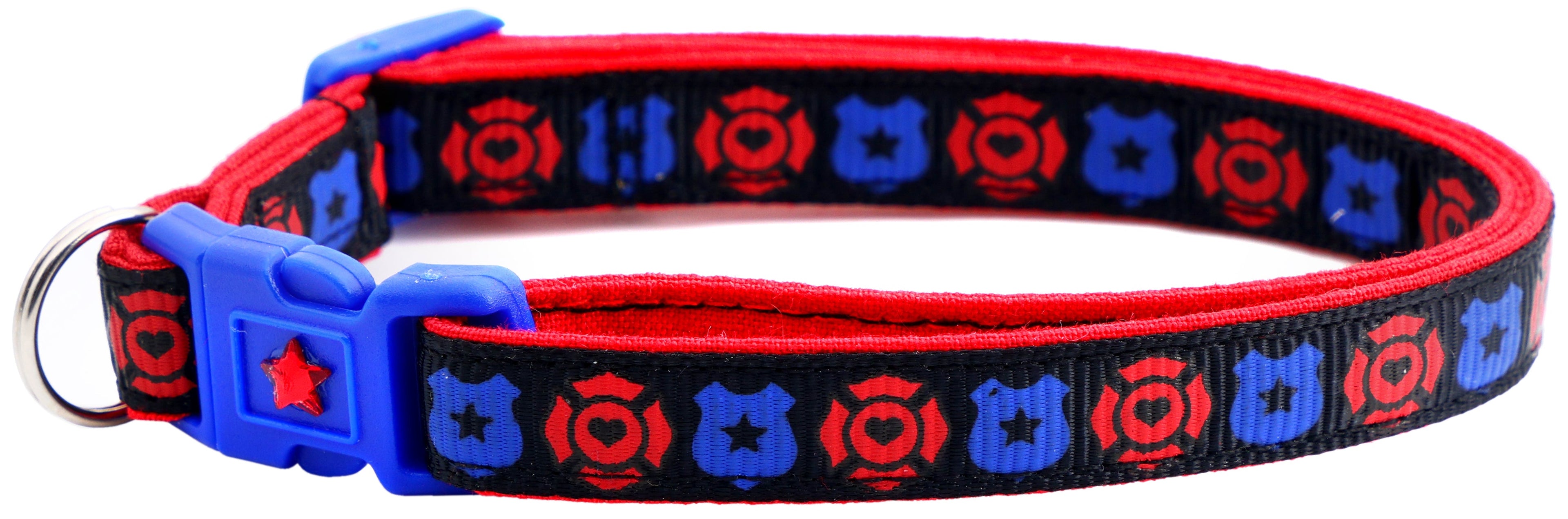 Fire and Police Badges Cat Collar