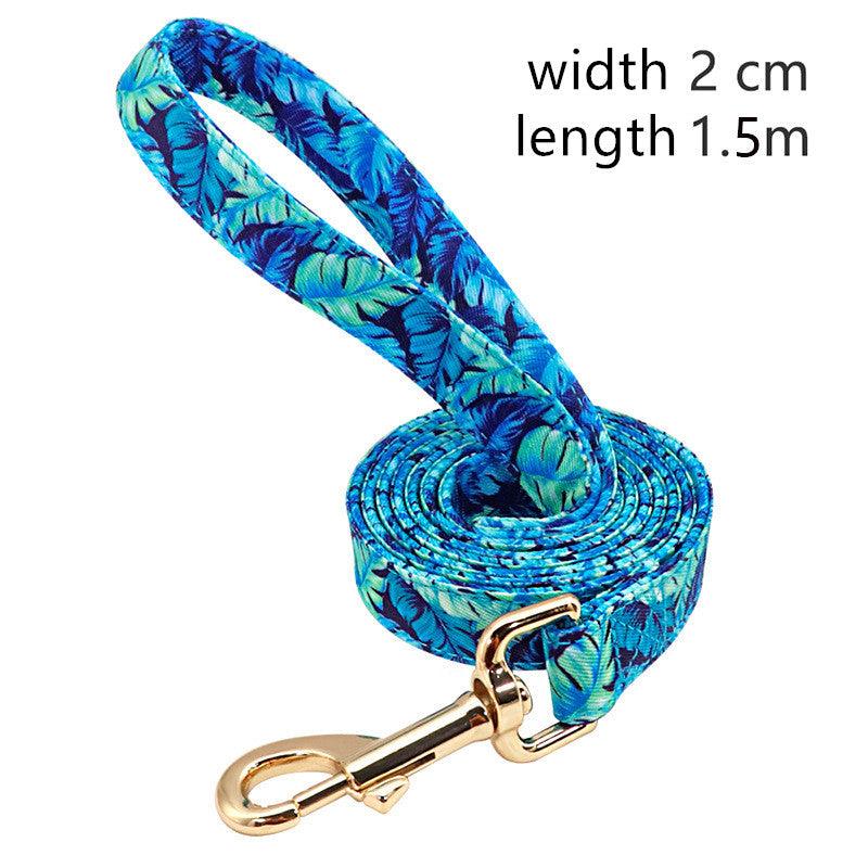 Nylon Floral Dog Walking Rope - Stylish And Sturdy Leash For Your Pup