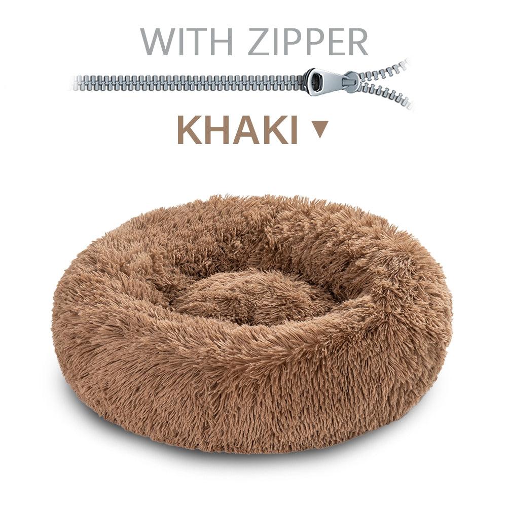 The Snugglepaws Plush Donut Pet Bed: Luxuriously Cozy Haven For Dogs And Cats