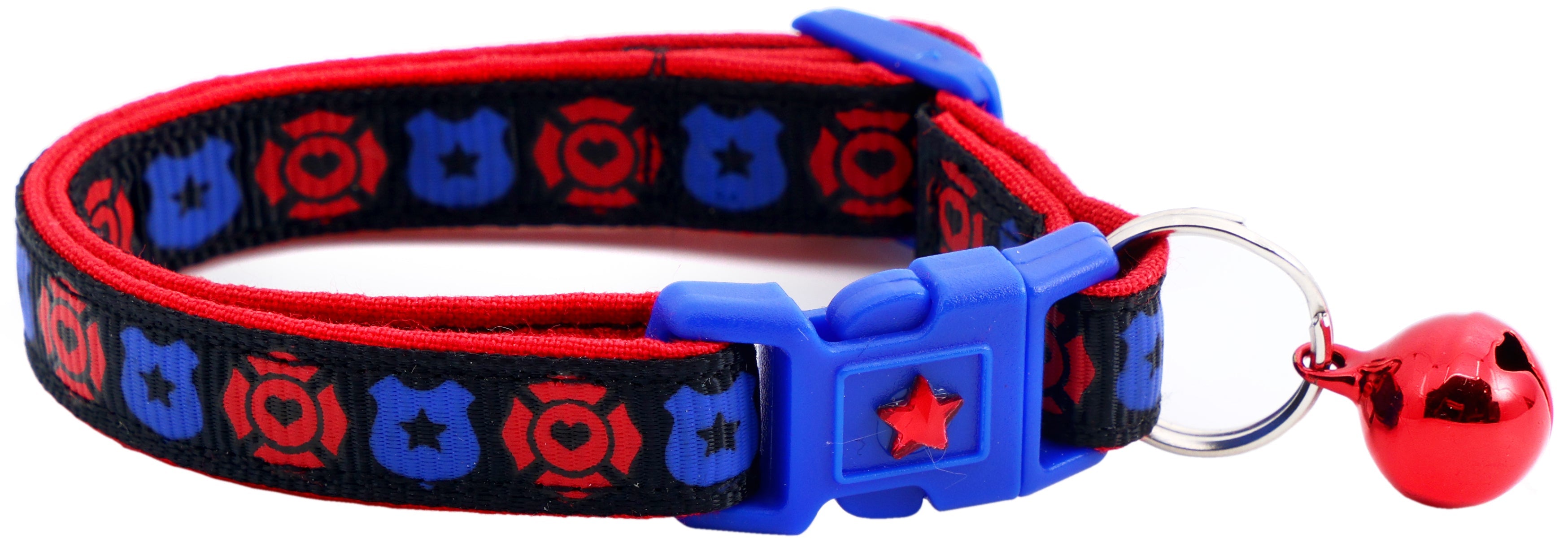 Fire and Police Badges Cat Collar