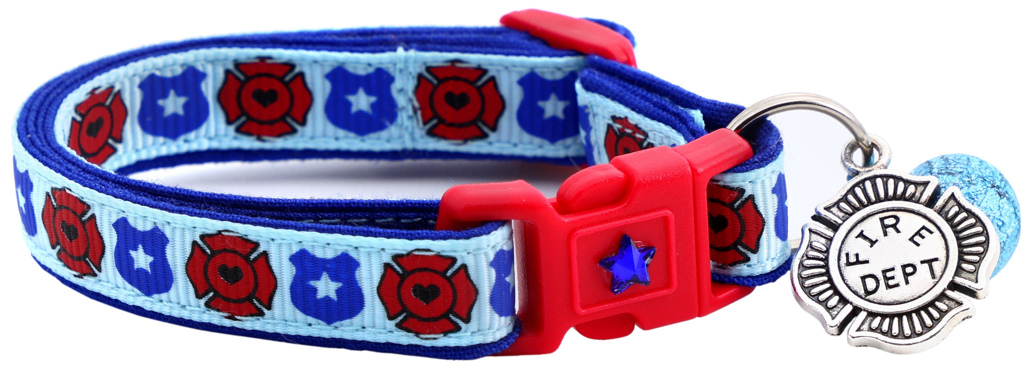Fire and Police Badges Cat Collar